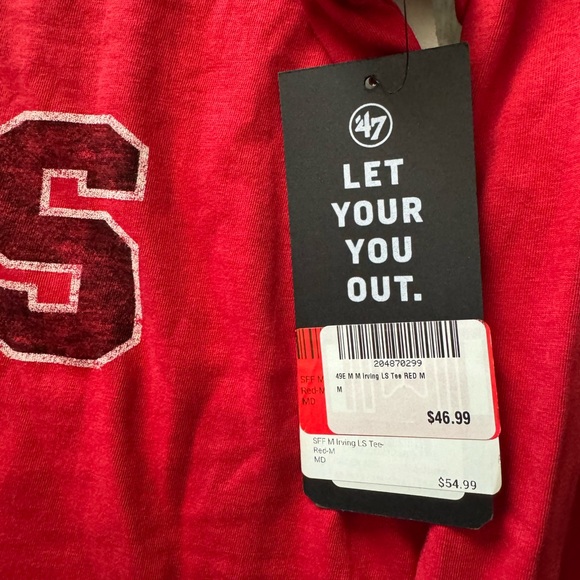 47 Red San Francisco 49ers Long Sleeve Tee - Picture 4 of 4